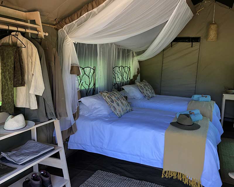 Twin Tented Accommodation Mana Pools